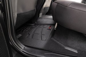 Toyota Tacoma Floor Mats - Front + Rear - Rough Country - Sure-Fit - '16-'23